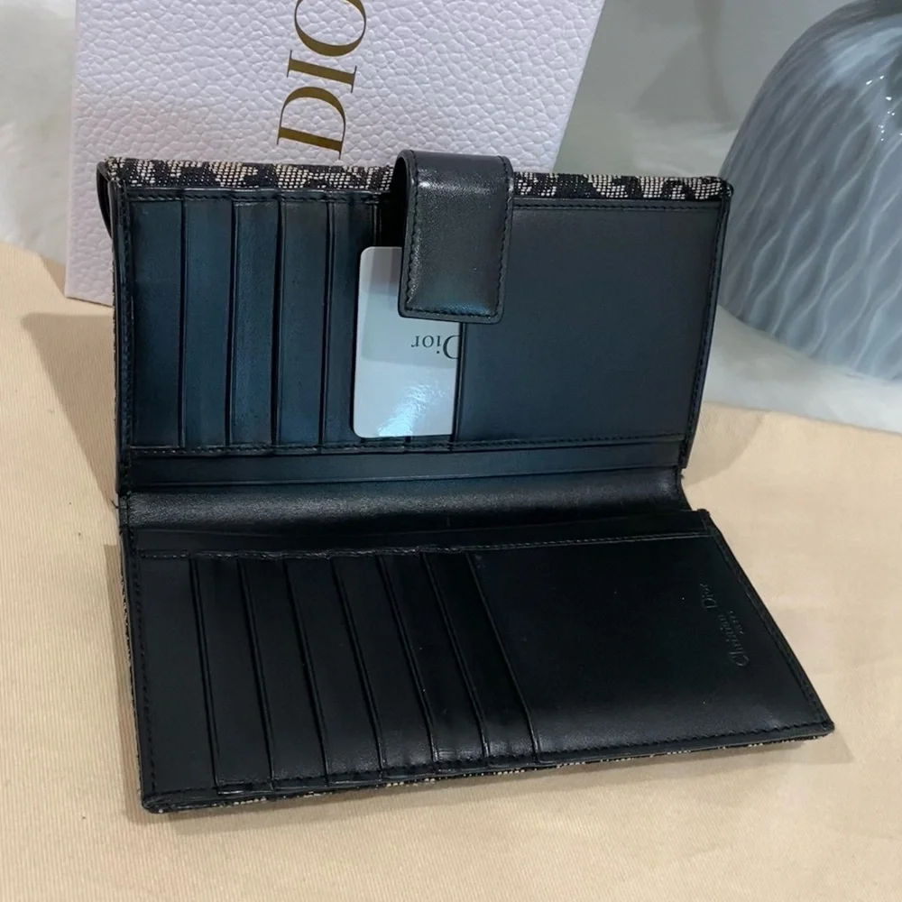 Dior Black and Cream Wallet